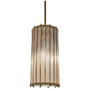 Modern Murano Glass and Brass Pendant Light