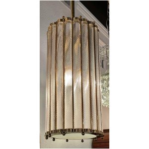 Modern Murano Glass and Brass Pendant Light - Image 2