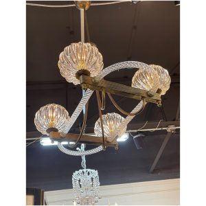 Vintage Italian Murano Barovier and Toso Chandelier - Image 4