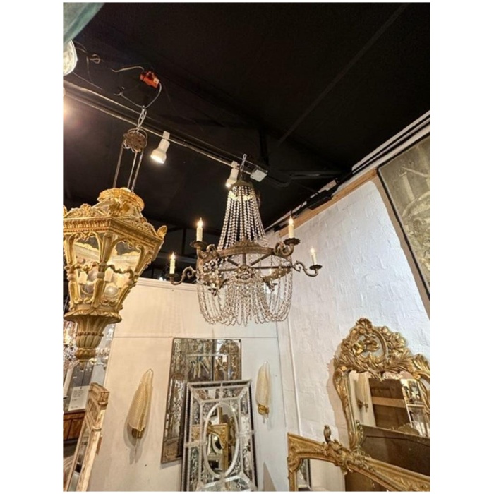 Vintage French Basket Style Chandelier - Image 3