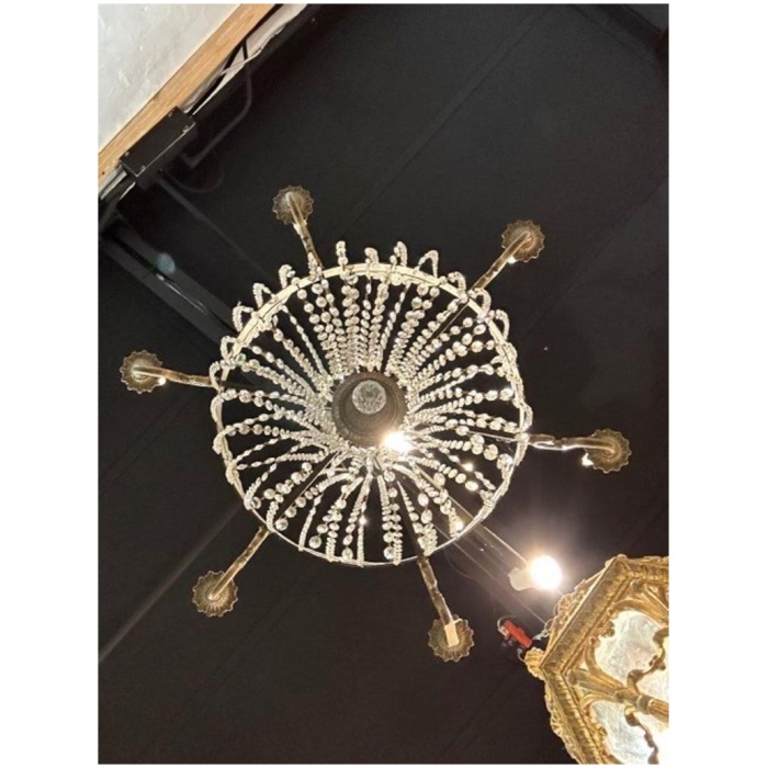 Vintage French Basket Style Chandelier - Image 6